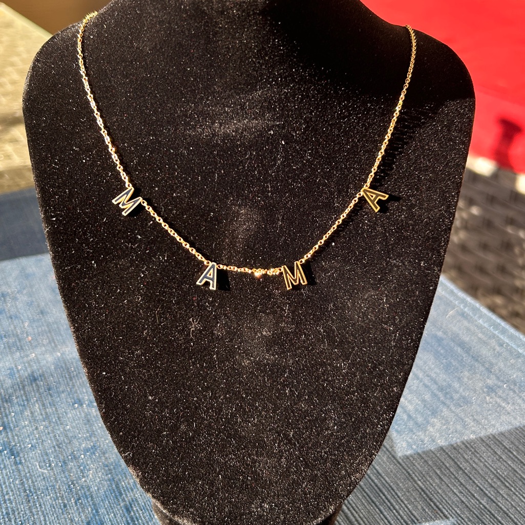 Nwt 16” Oak & Ivy Gold 'Mama' Letter Necklace - Women Jewelry